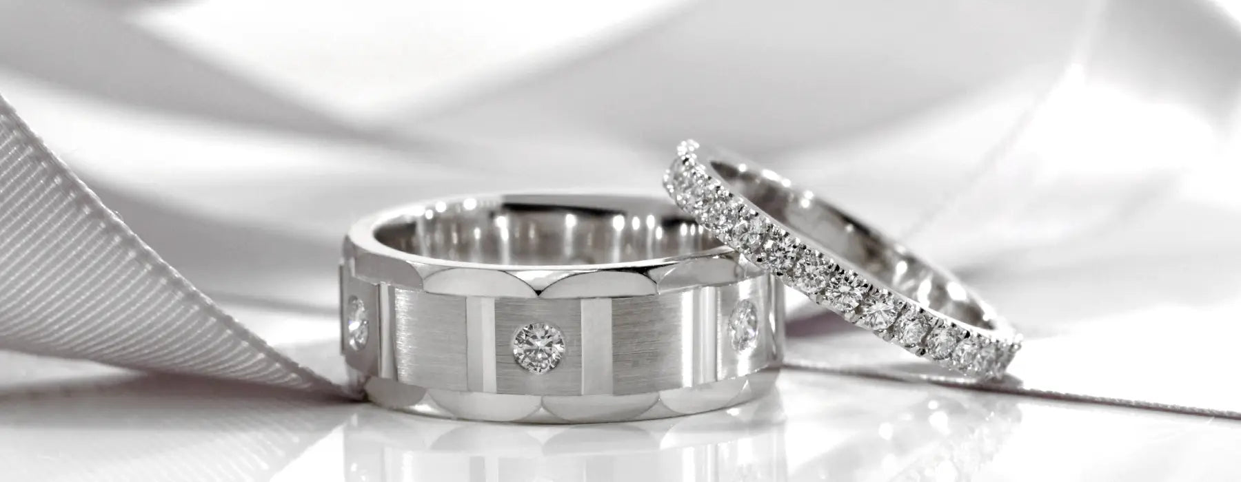 designer mens gold and platinum diamond wedding rings at Quorri