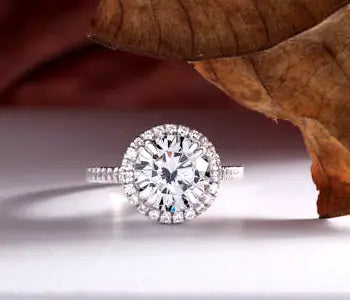 affordable round halo lab diamond engagement ring