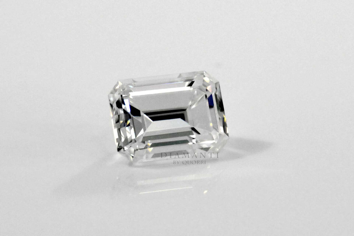 2 carat emerald cut moissanite lab diamonds Quorri Canada