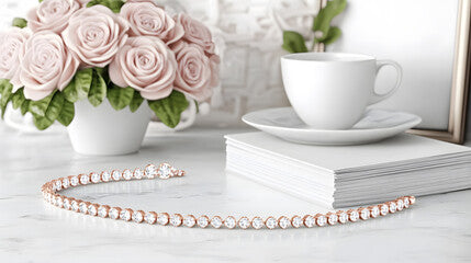 14k rose gold round lab diamond tennis bracelet Quorri in Canada