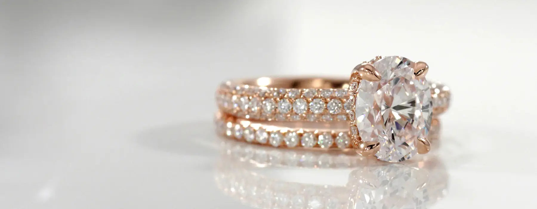 Affordable Lab Diamond Engagement Ring sets 18k yellow gold Canada