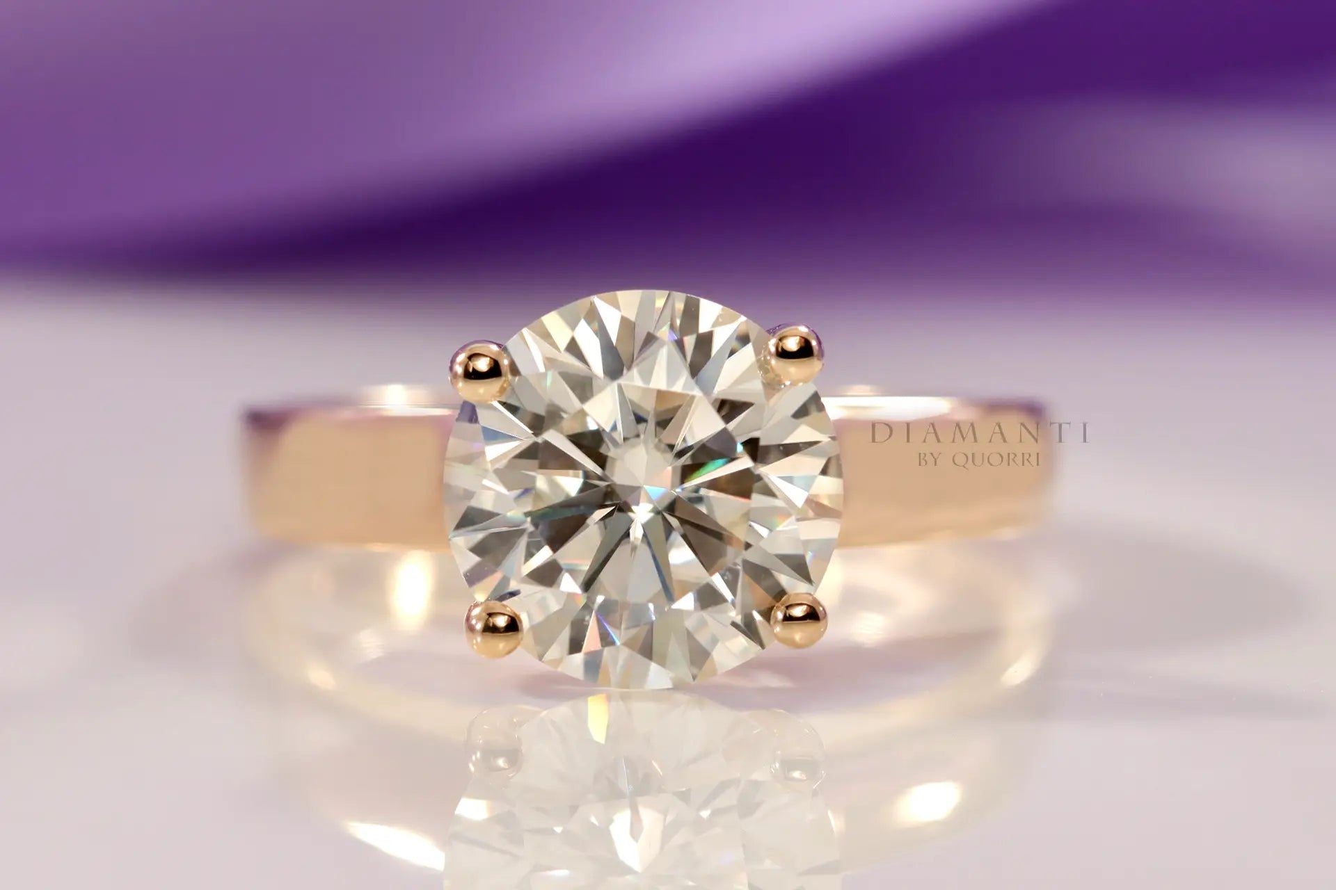 Angelique Round Solitaire Engagement Ring