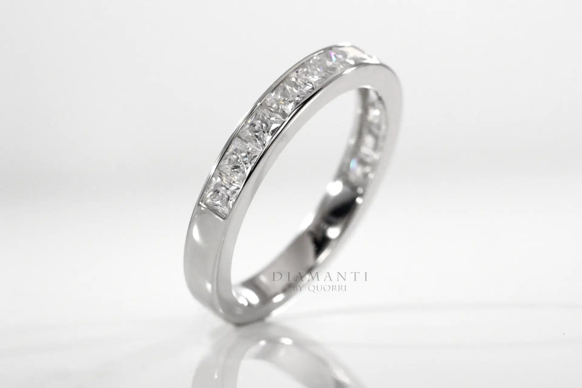 designer affordable princess lab diamond wedding anniversary band Quorri