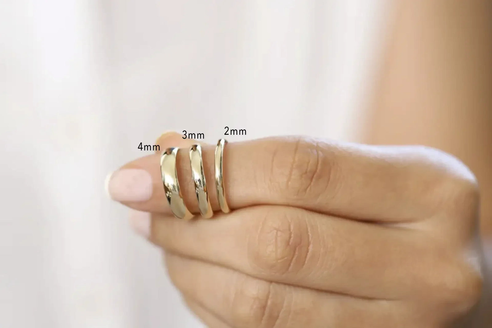 classic solid white gold half dome women's wedding band at Quorri