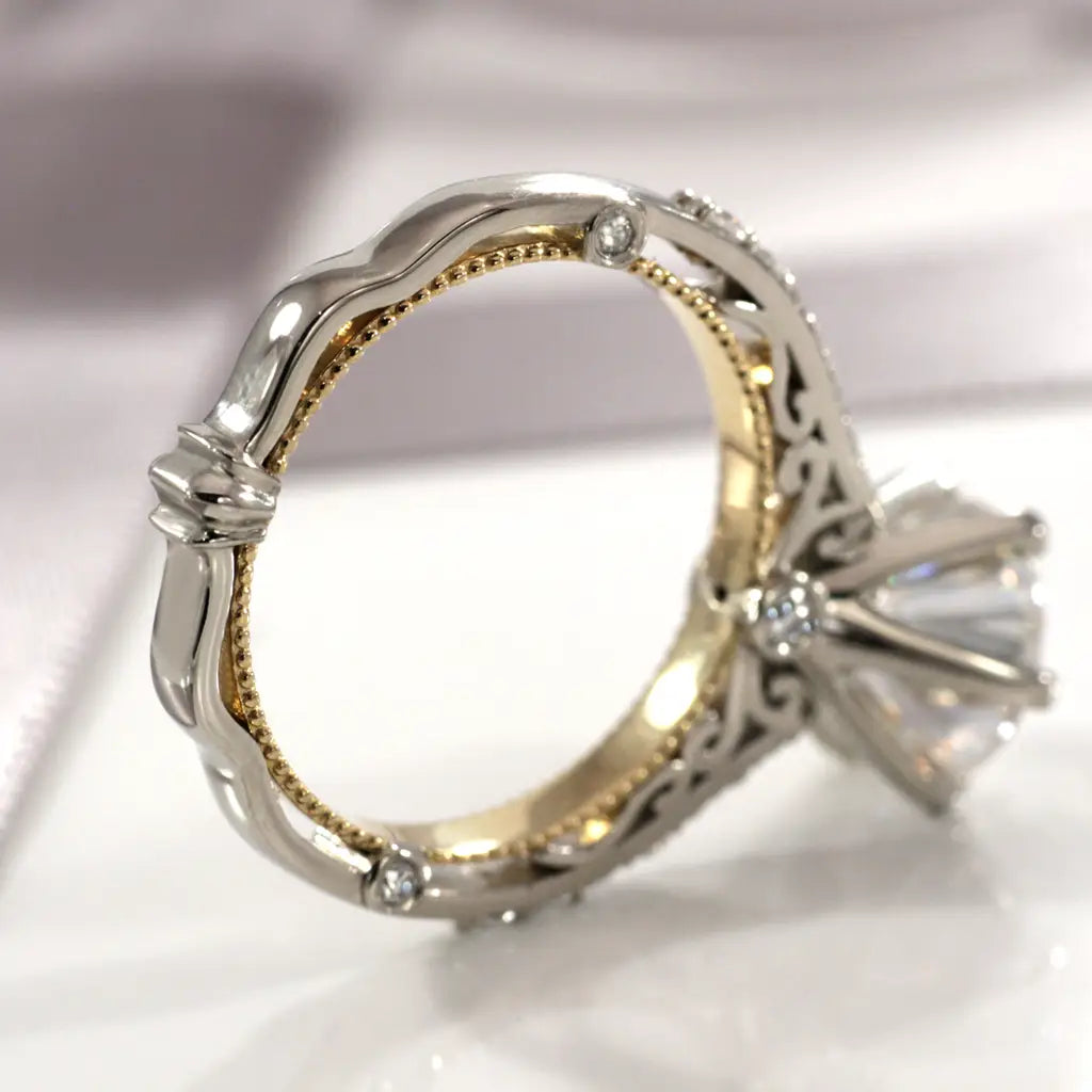 antique vintage millgrain diamond engagement ring designs in Canada