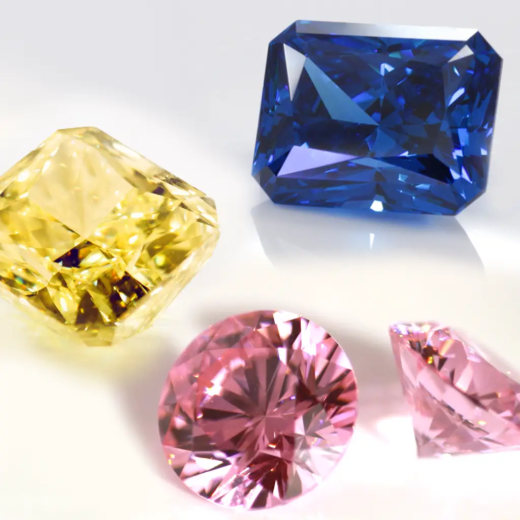 lab grown cultured synthetic blue yellow and pink sapphires Canada