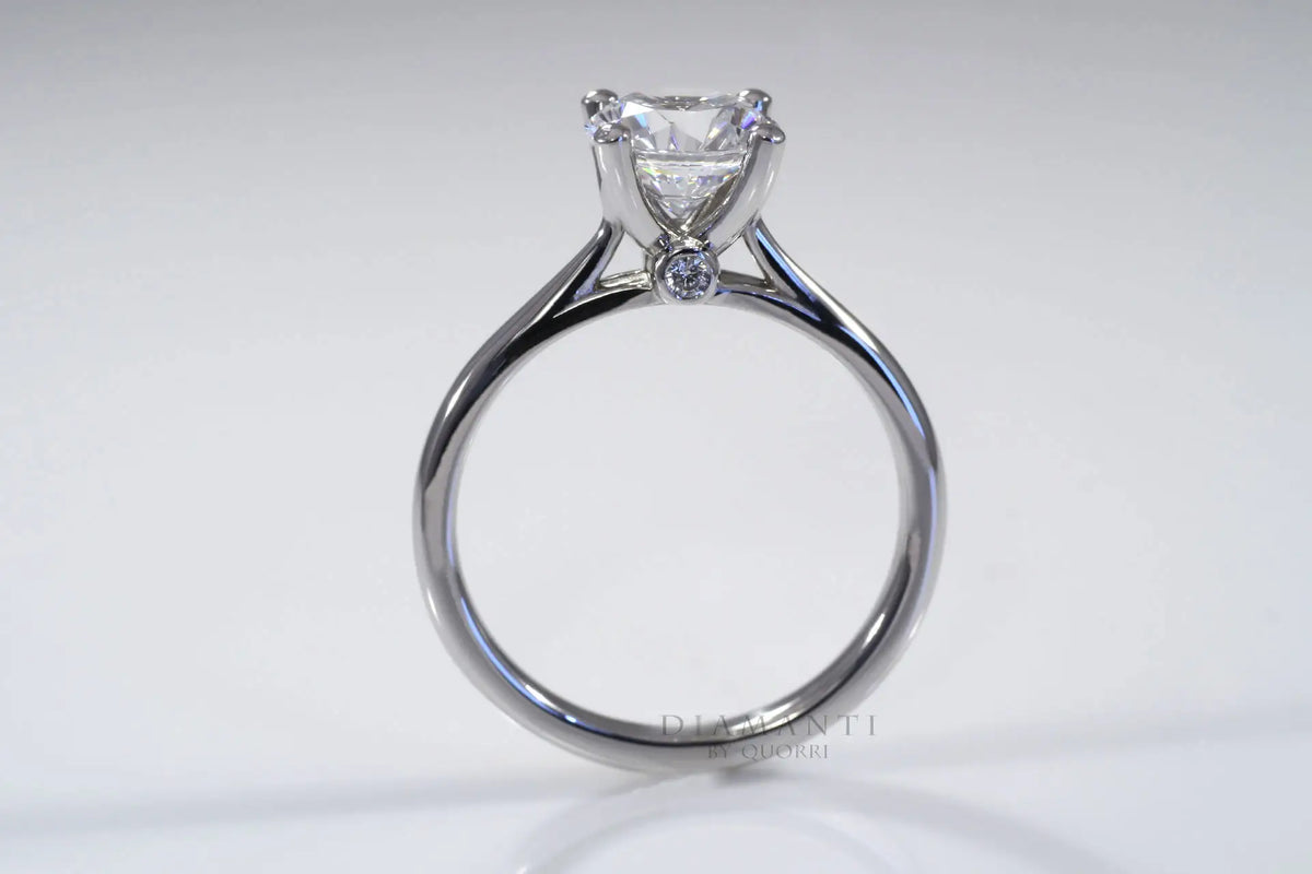 affordable round lab created diamond solitaire engagement ring Canada