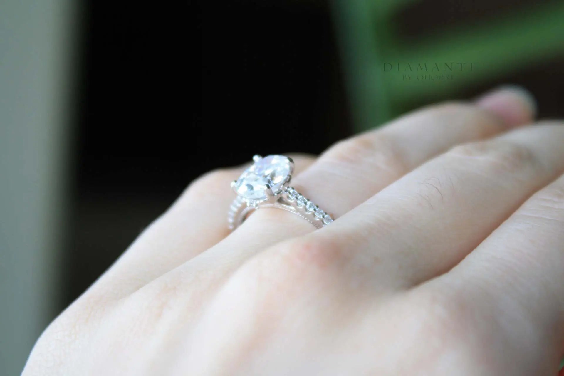 affordable antique vintage accented 2.5ct oval lab diamond engagement ring Quorri