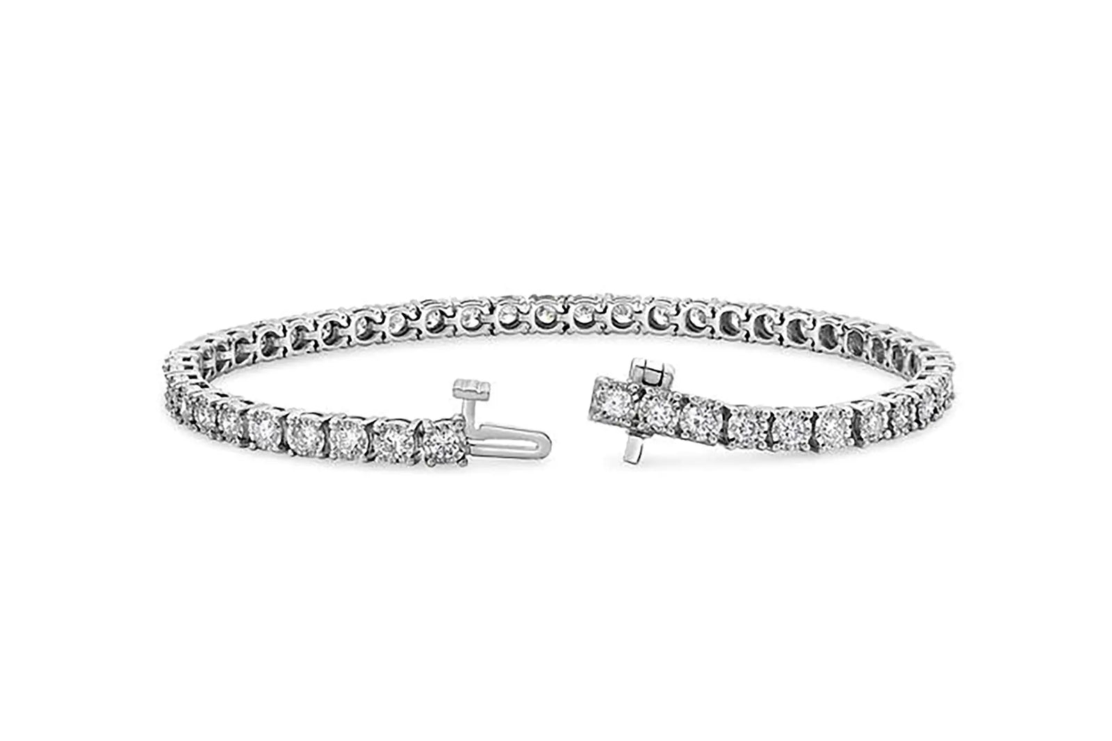 sterling silver round lab diamond tennis bracelet Quorri Canada 