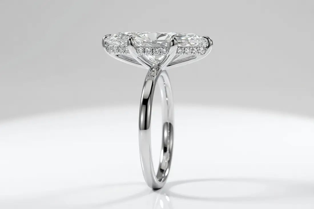 Genesis Marquise Pure® Lab Diamond Engagement Ring 14k White Gold Quorri