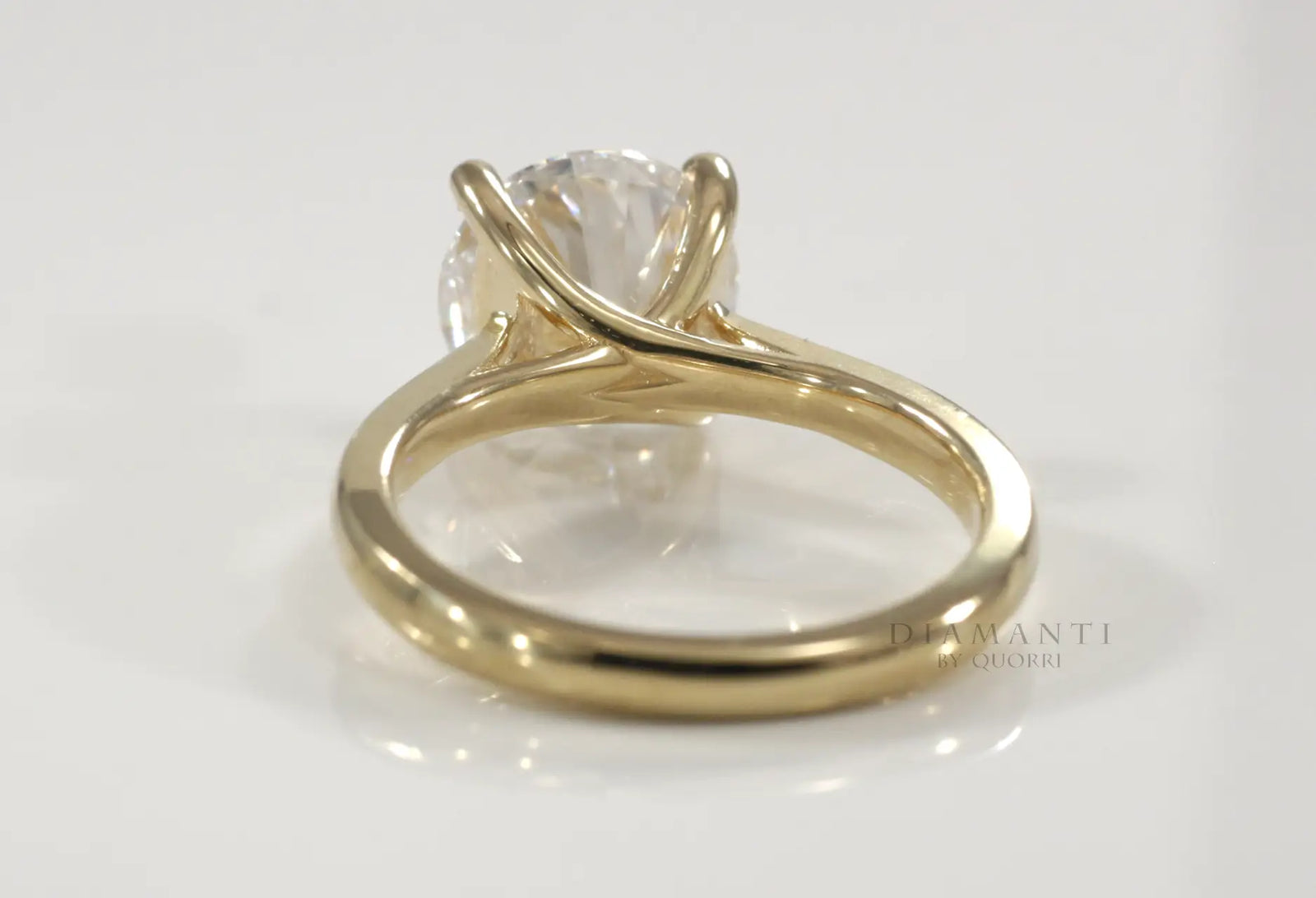2 carat classic gold lab diamond engagement ring Quorri Canada