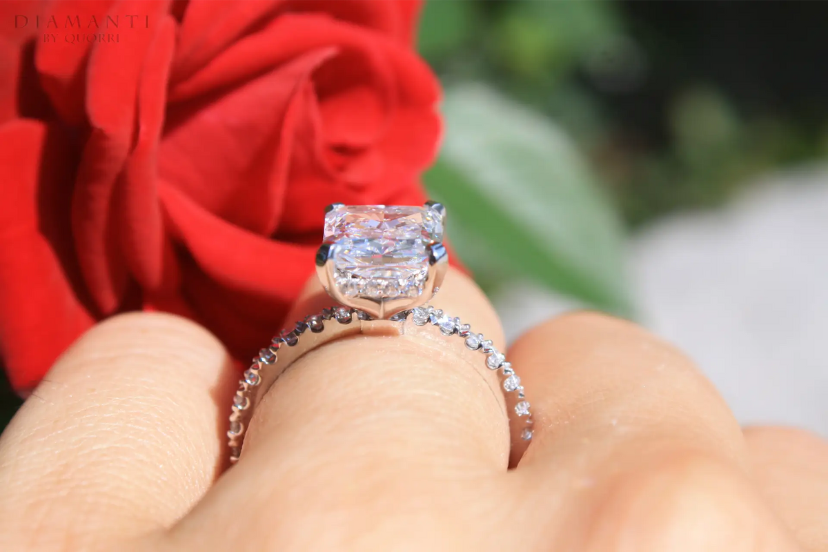 Affordable lab created diamond and gemstone engagement rings hot sale