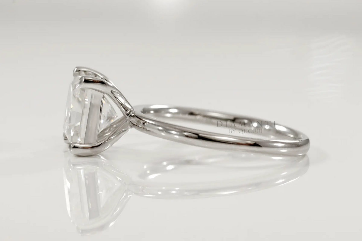 affordable 14k white gold solitaire 2 carat princess lab grown diamond engagement ring Quorri
