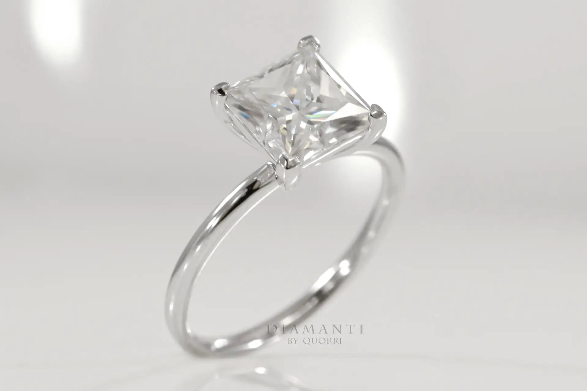 Solitaire Princess Lab Grown Diamond Engagement Ring Quorri