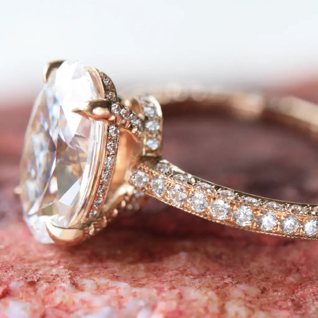 genuine certified gold lab created diamond engagement rings