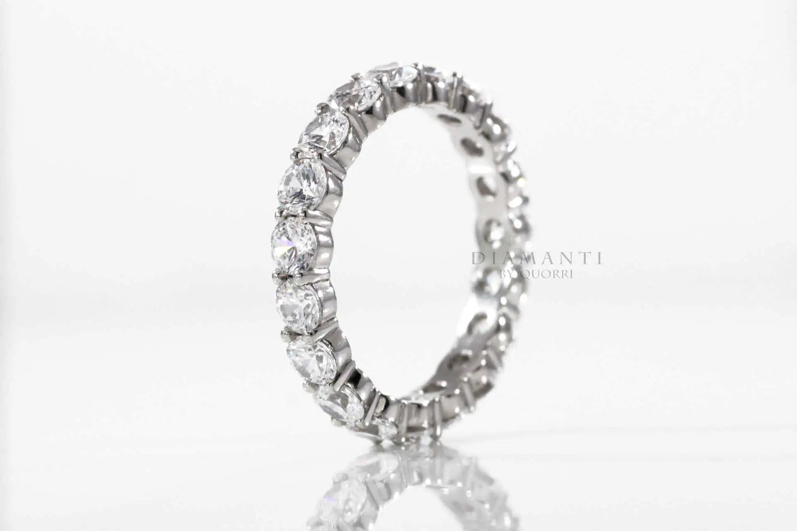 round brilliant lab diamond eternity anniversary band Quorri