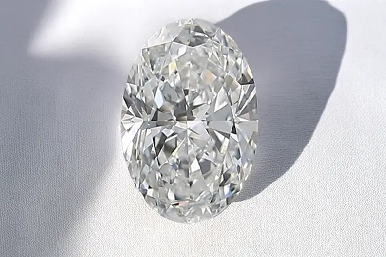 3 carat crushed ice lab diamond oval at Quorri Canada