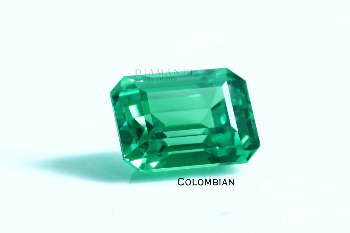 PureGEM lab grown Colombian green emerald on sale Quorri
