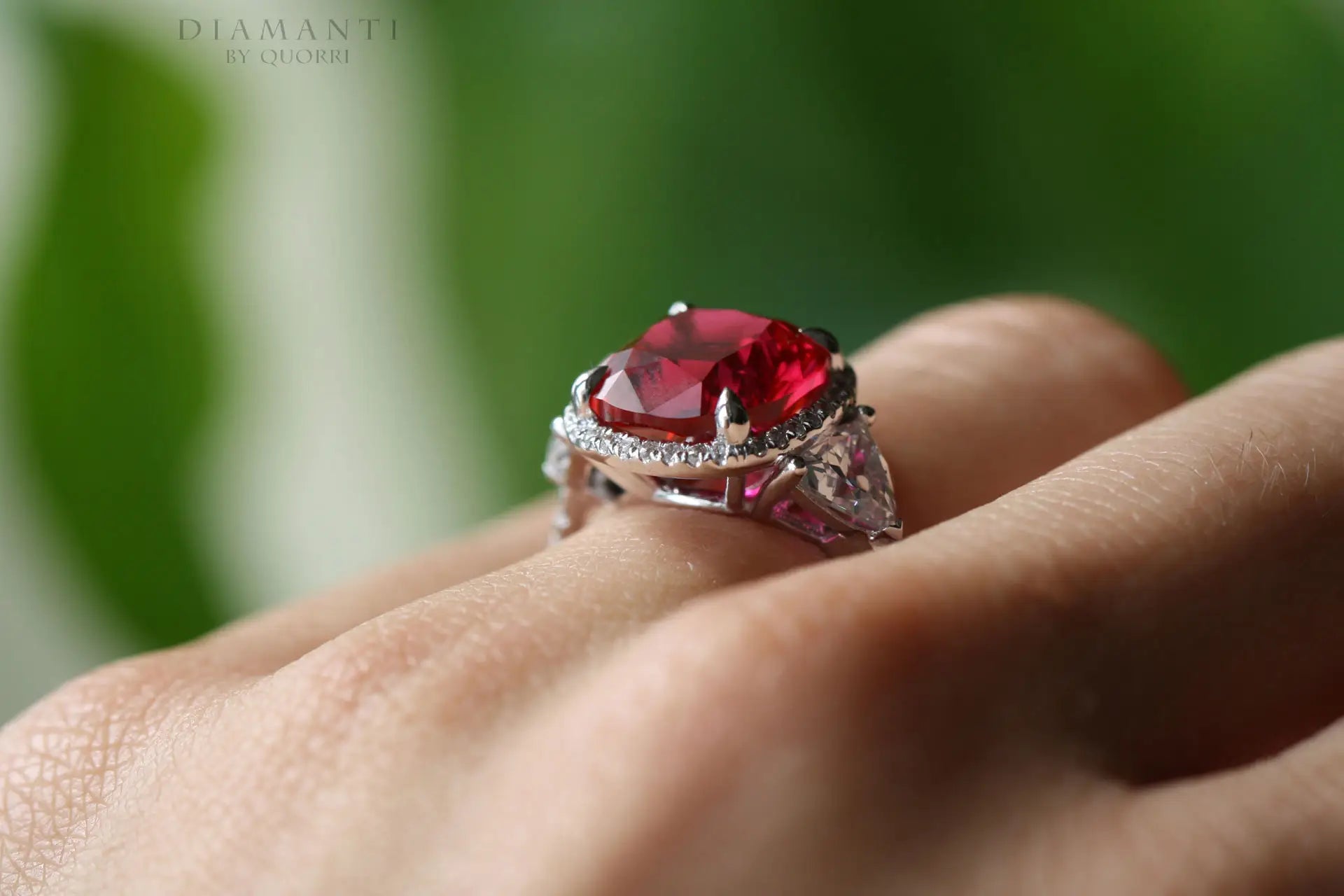 Lab created ruby engagement ring clearance