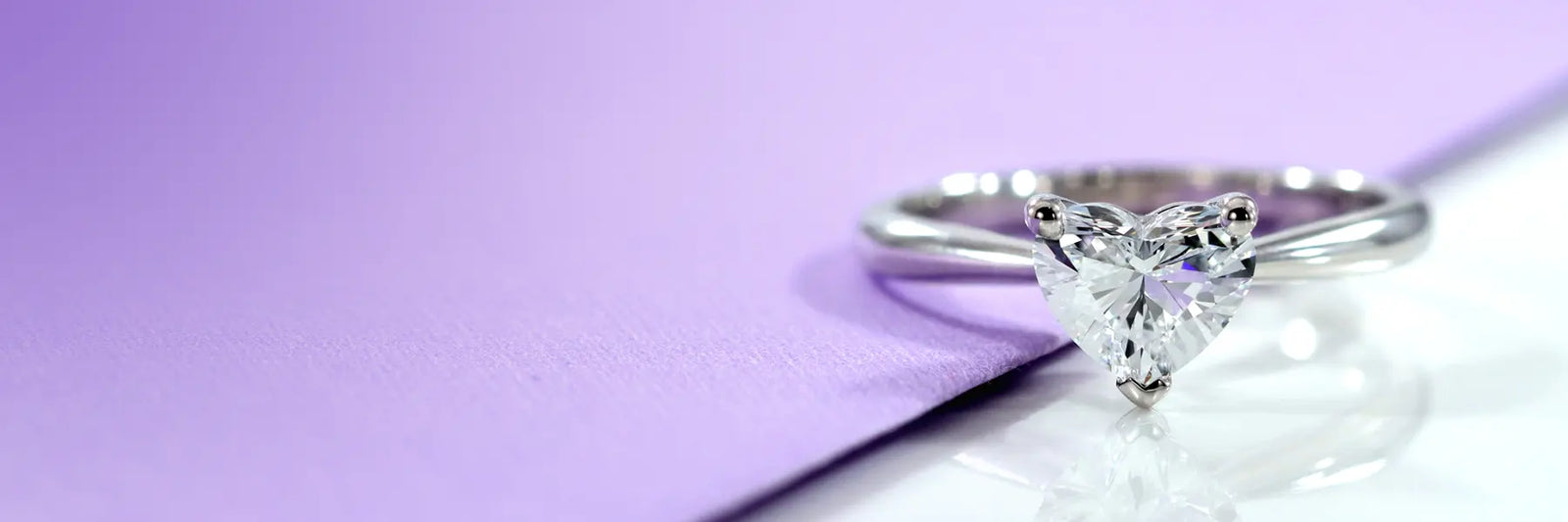 solid gold and platinum designer heart cut lab diamond engagement rings