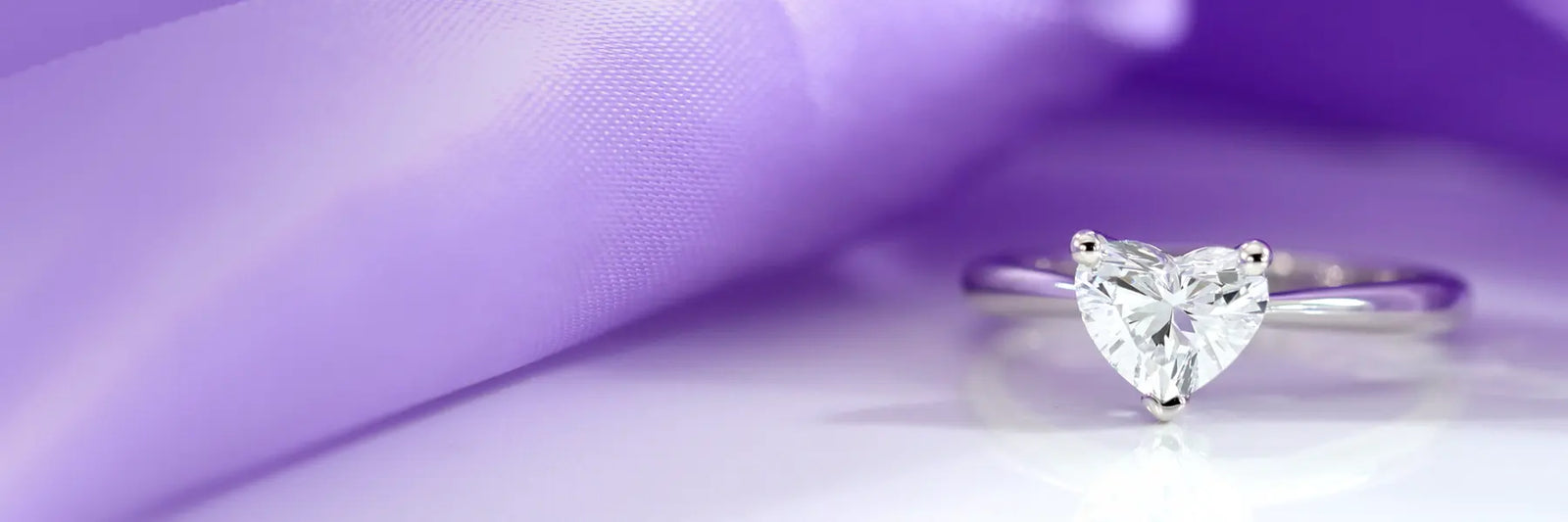 heart cut solitaire lab diamond engagement ring in white gold