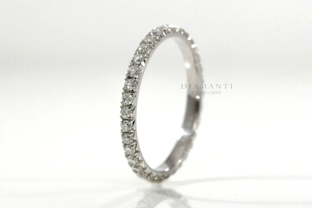 designer 18k white gold 1 carat to 4 carat lab diamond eternity rings Quorri Canada