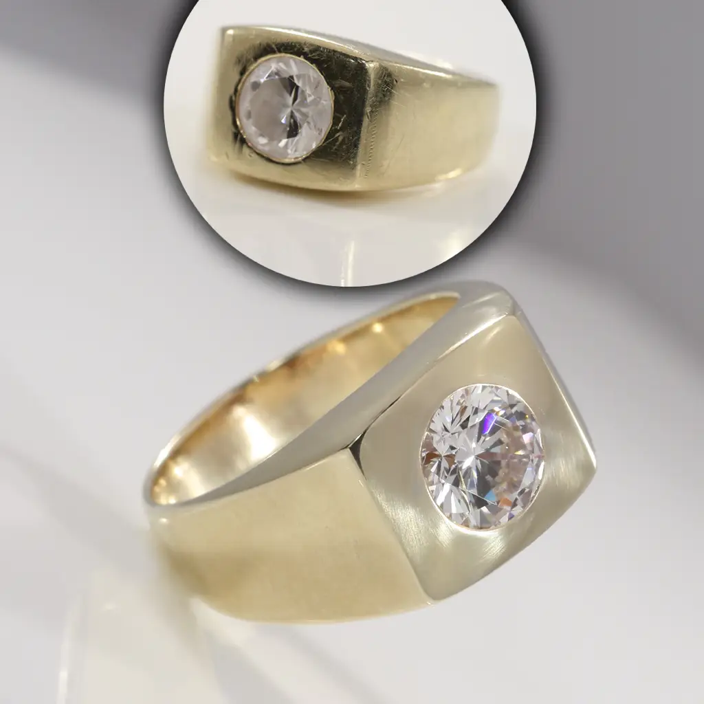 yellow gold mens ring transformation and service Quorri Canada