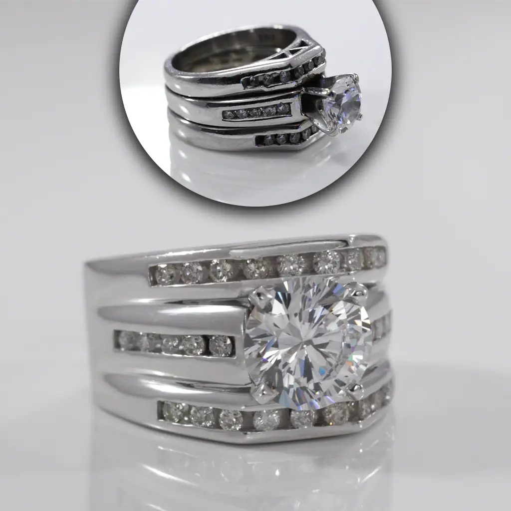 three row round accented ring transformation and service Quorri Canada