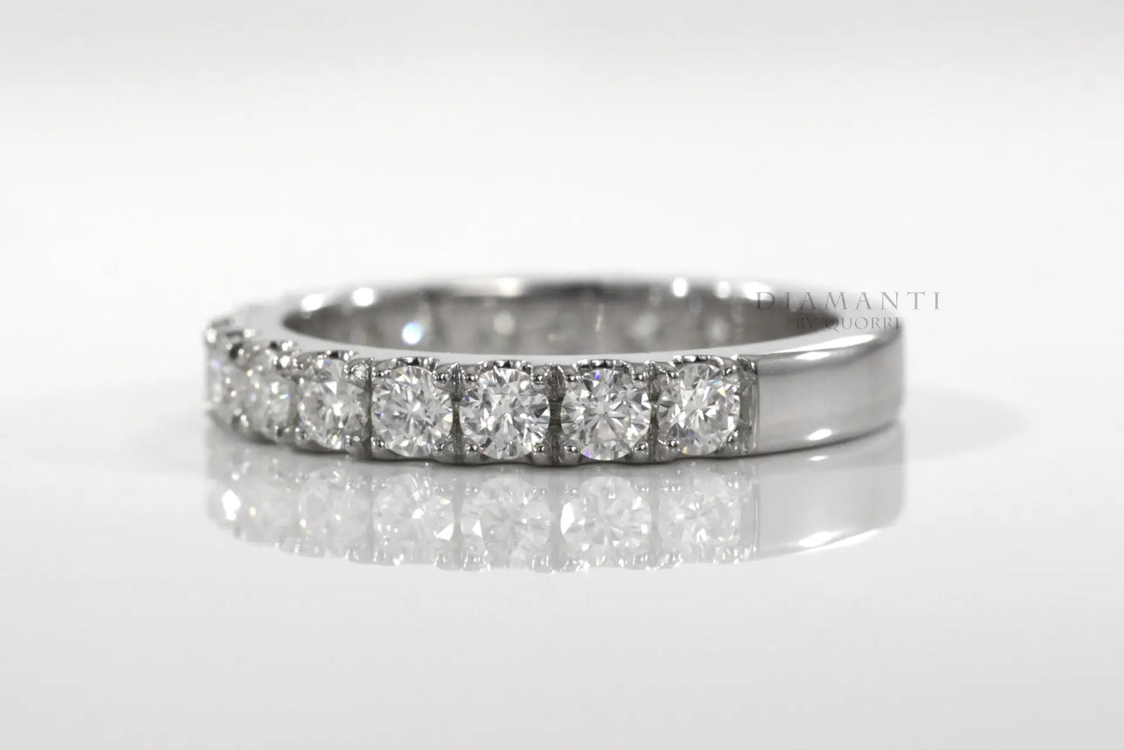 designer platinum 1.00 carat lab diamond wedding band Quorri Canada