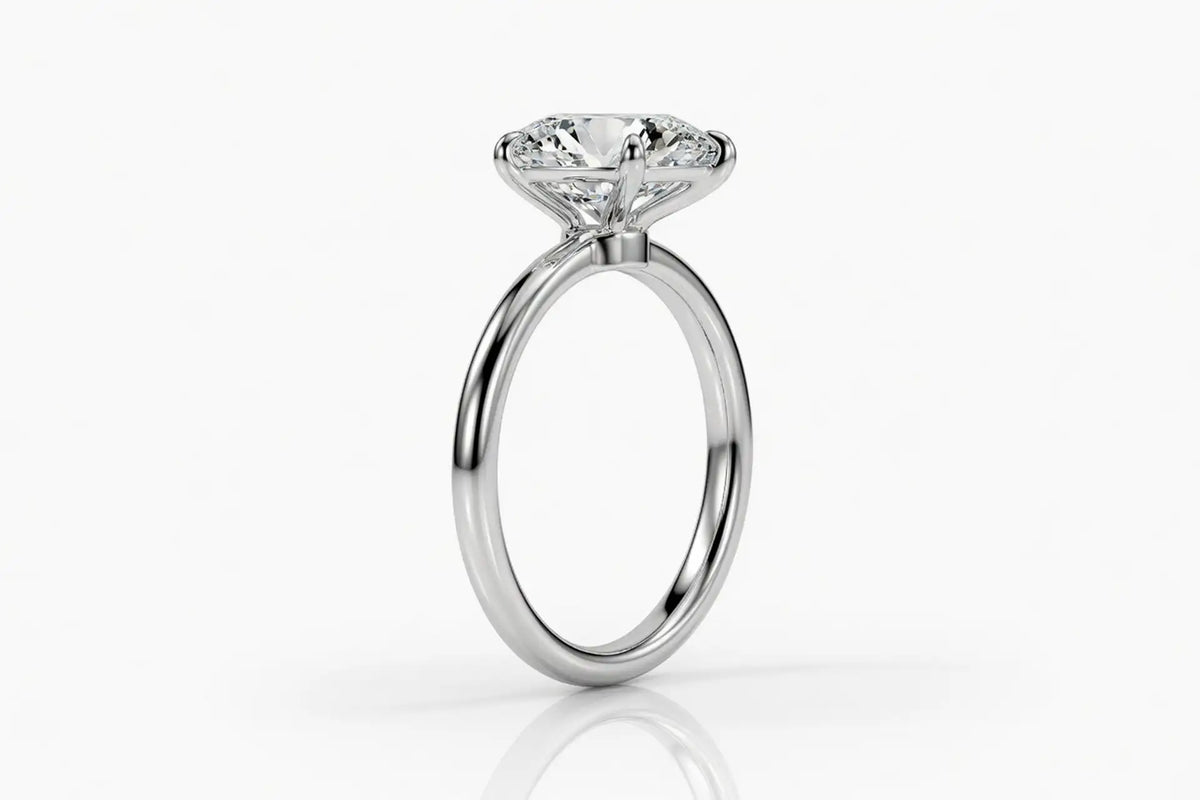 14k White Gold 2 carat pear lab grown diamond engagement ring Quorri