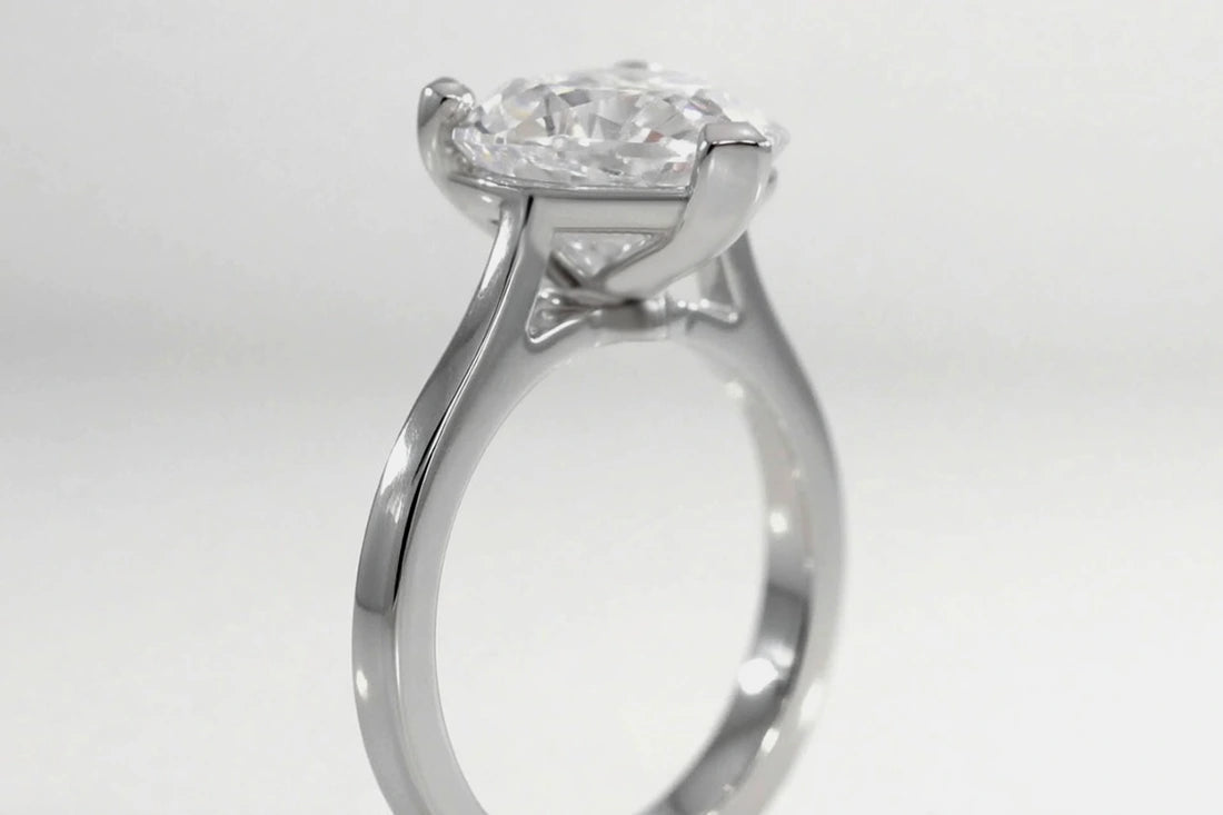 2carat heart cut lab created diamond platinum solitaire engagement ring