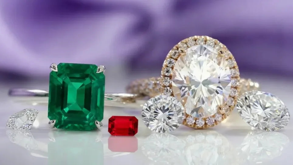 custom emerald and halo engagement rings and loose diamonds and gemstones - Quorri