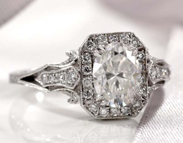 low cost antique vintage lab created diamond engagement rings in Canada