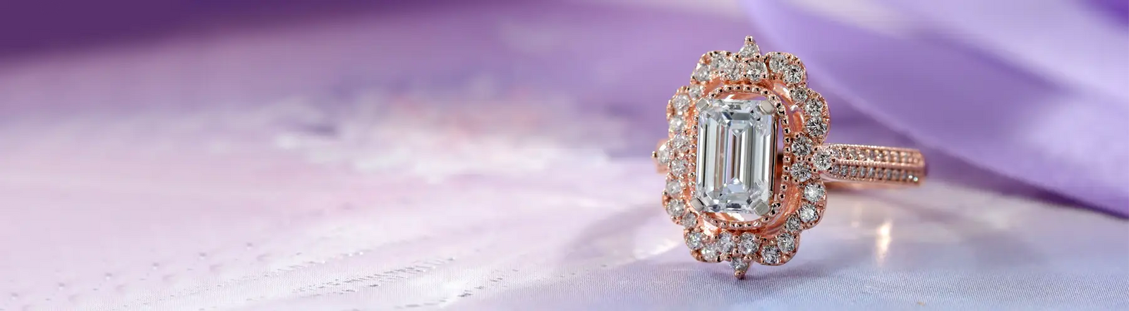 antique designer custom diamond engagement rings rose gold Quorri 