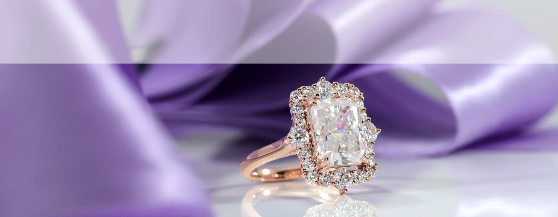 vintage halo and hidden halo engagement rings featuring lab diamonds on sale at Quorri Canada