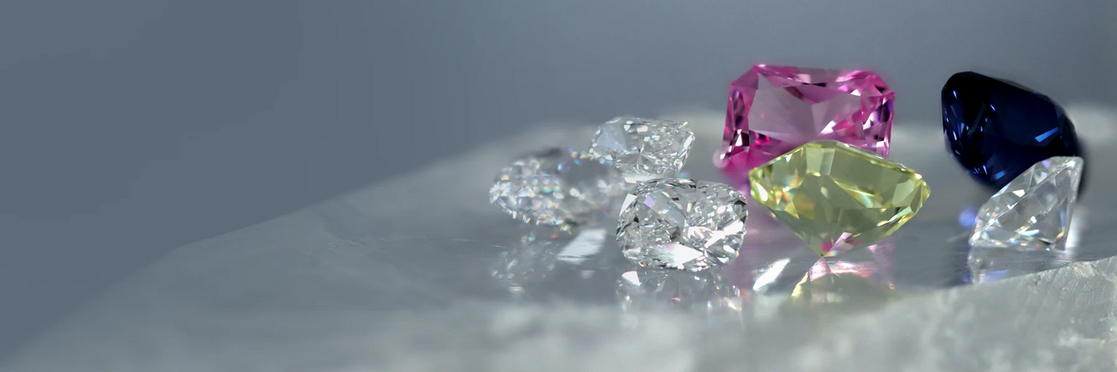 lab grown diamonds pink sapphires blue sapphires and yellow sapphires at Quorri