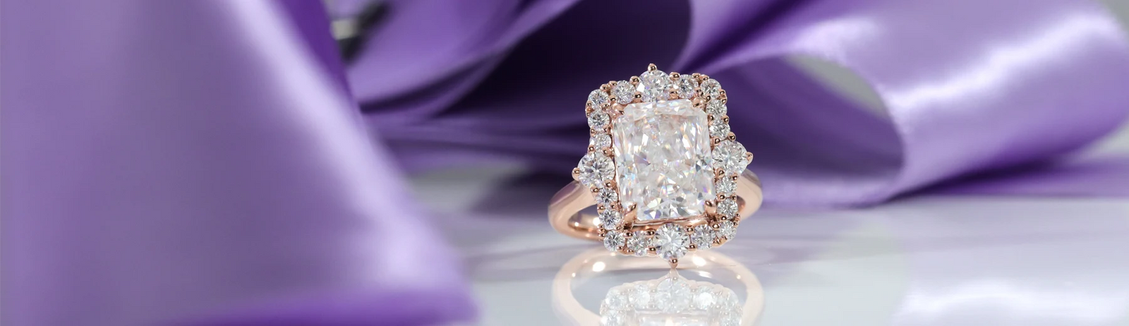 new arrivals at Quorri featuring rose gold halo antique engagement rings.