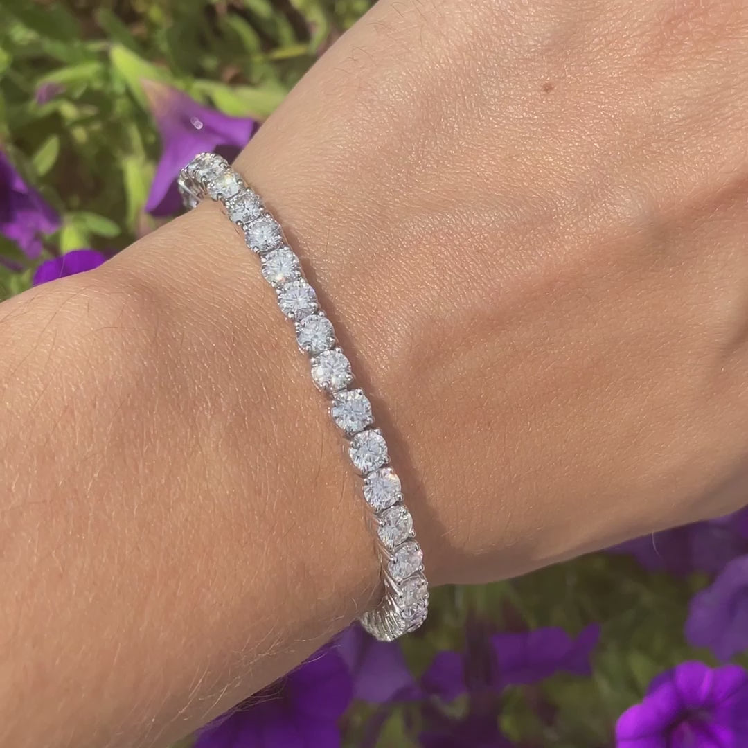 8ct.tw affordable designer white gold round lab diamond tennis bracelet Quorri Canada