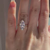 Genesis 3ct Marquise Pure® Lab Diamond Engagement Ring On Hand 14k Yellow Gold