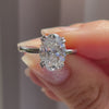 petite 18k yellow gold dual claw 1ct oval lab diamond engagement ring Quorri Canada