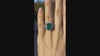 designer white gold synthetic lab grown cultured Zambian or Colombian emerald halo engagement ring Quorri Canada