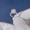 designer accented 3 carat lab grown diamond in gold and platinum at Quorri