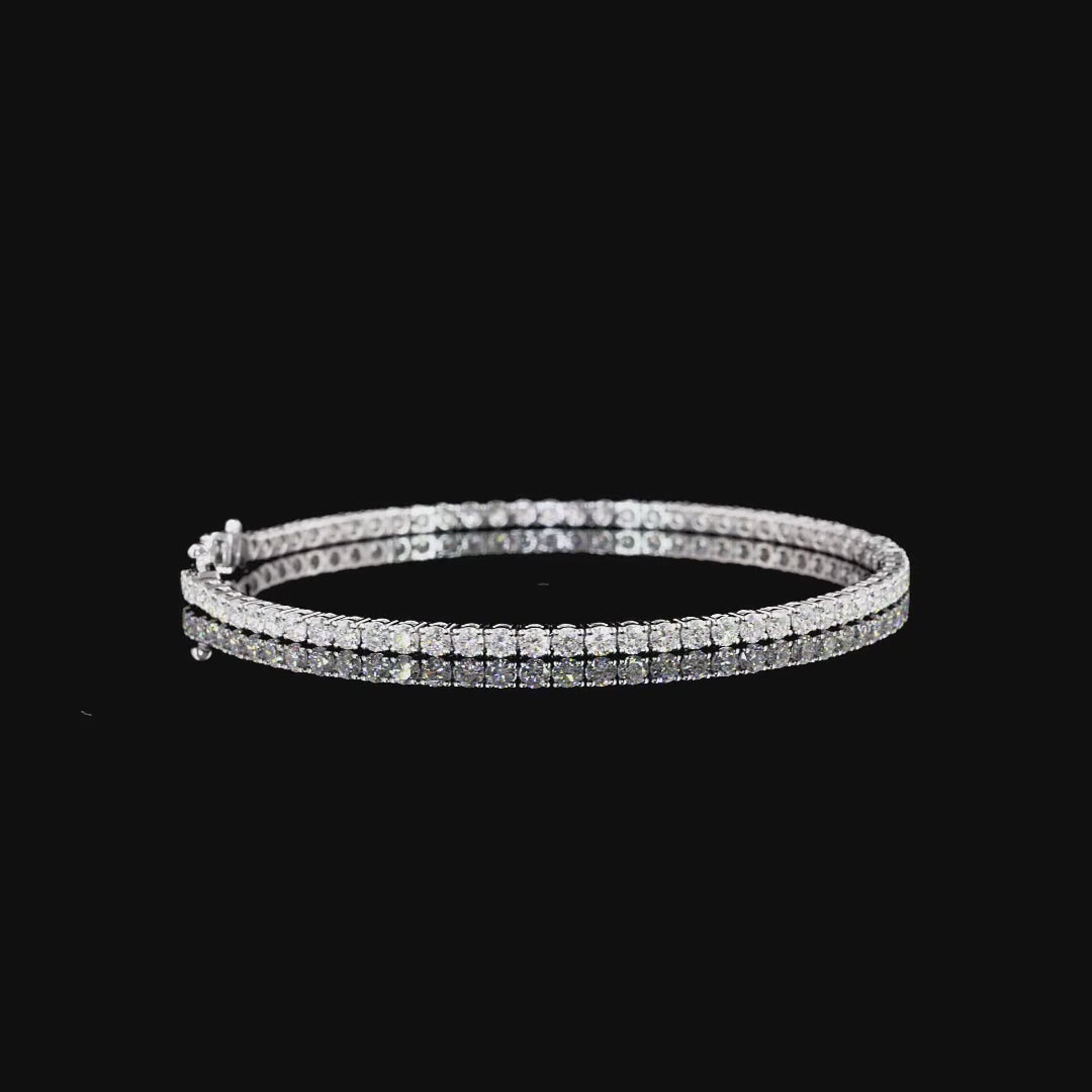 925 sterling silver round lab grown diamond tennis bracelet Quorri
