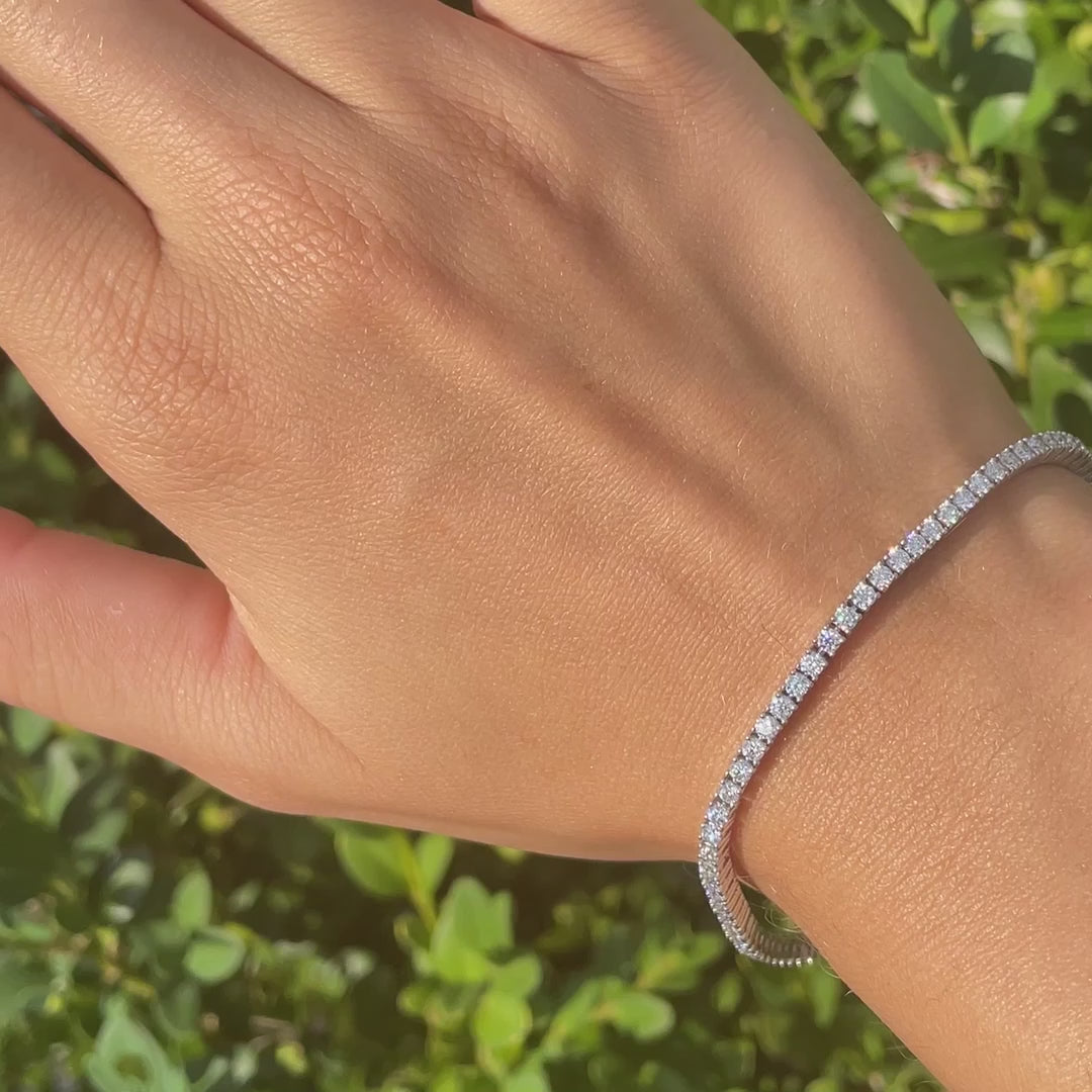 2ct.tw affordable designer white gold round lab diamond tennis bracelet Quorri Canada