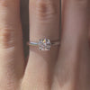 1.5 carat affordable 4 prong 18k white gold lab diamond engagement ring Quorri Canada