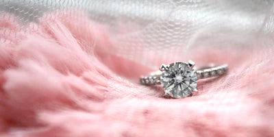 2 carat round lab diamond accented solitaire engagement ring Quorri
