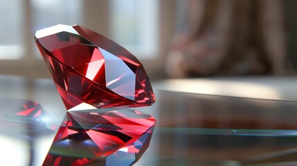 high grade blood red lab grown ruby Quorri