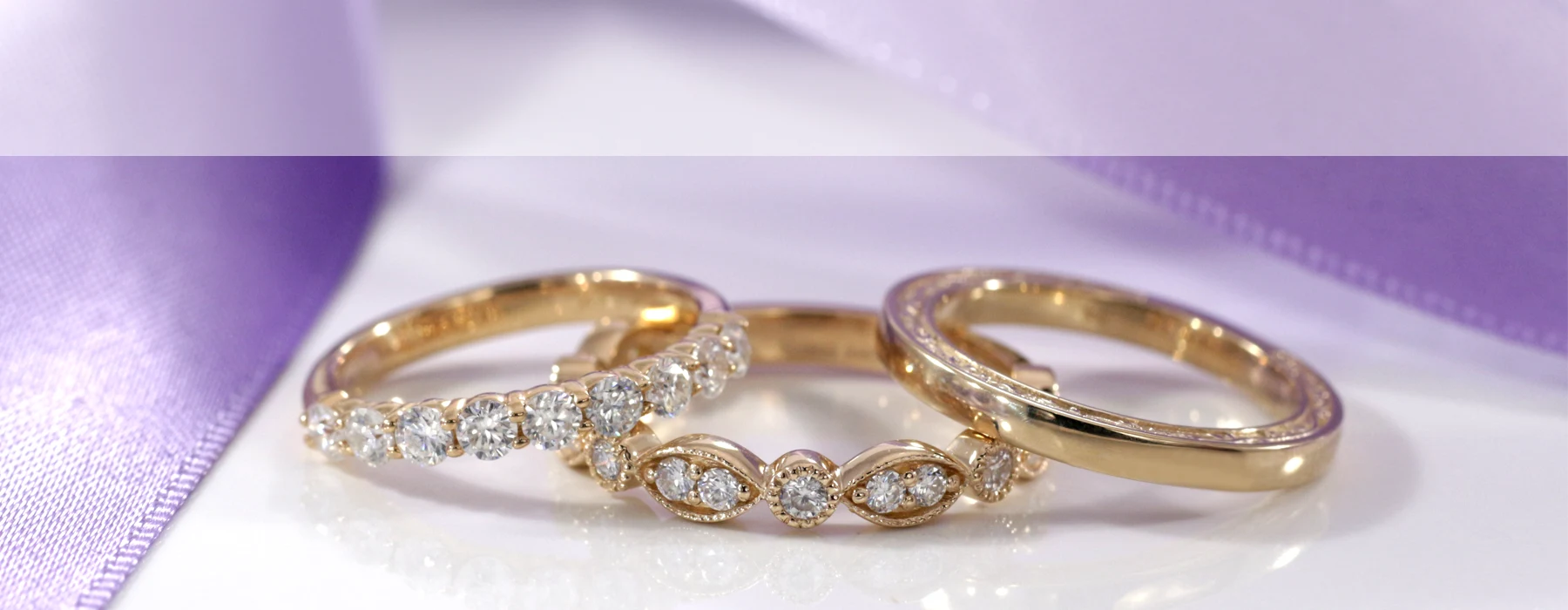 affordable gold and platinum diamond wedding and eternity bands at Quorri Canada