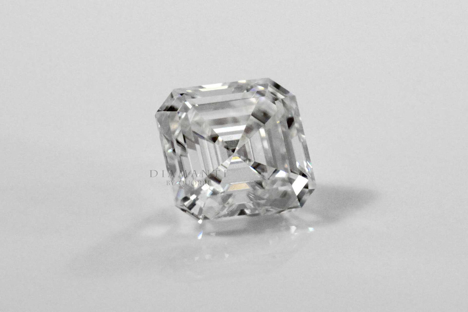 certified Asscher cut moissanite lab grown diamonds at Quorri Canada
