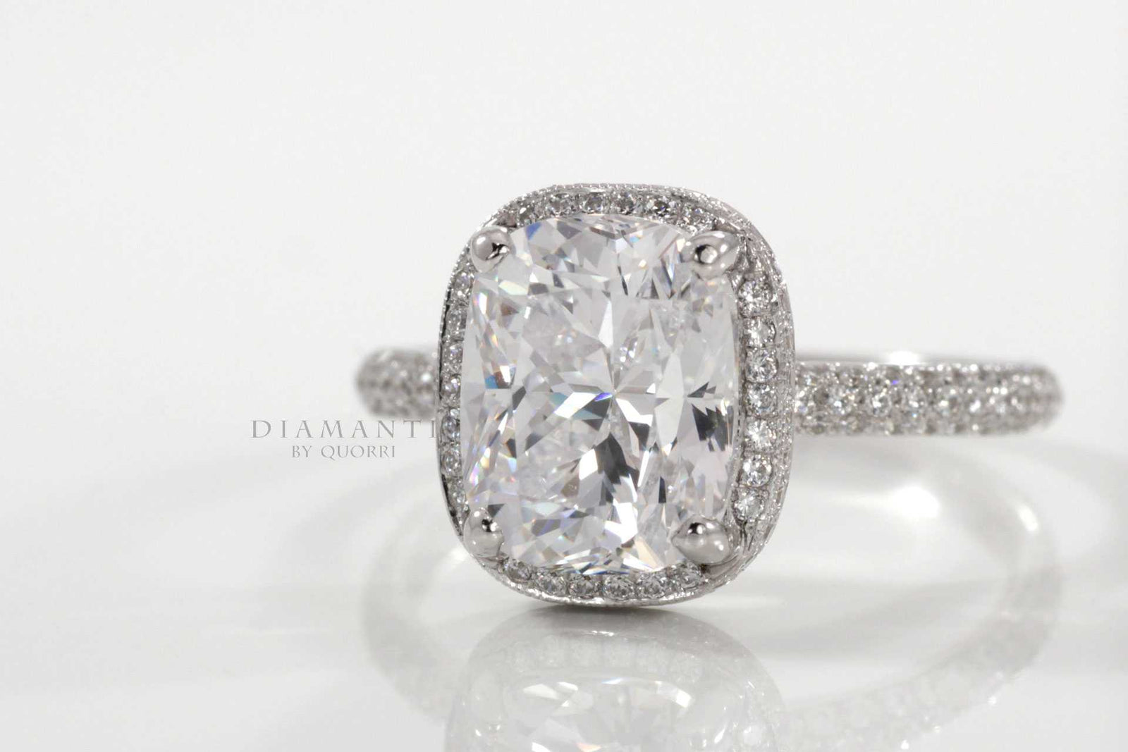 3 carat moissanite elongated cushion diamonds